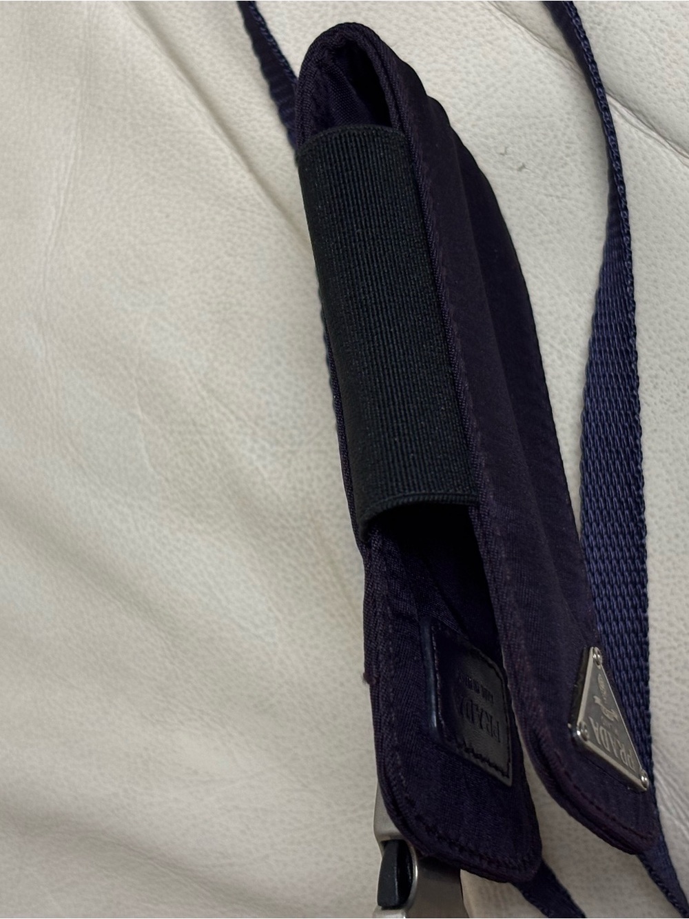 VTG PRADA Purple Phone Holder w/ Removable Lanyard Triangle Logo - Picture 11 of 15